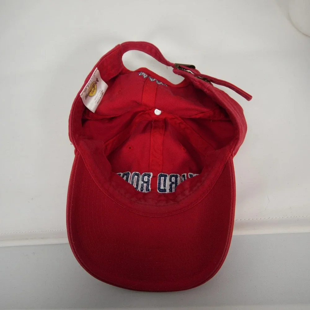 Vintage Hard Rock Cafe Maui Hawaii Baseball Dad Cap Men OSFM Red Embroidered Hat